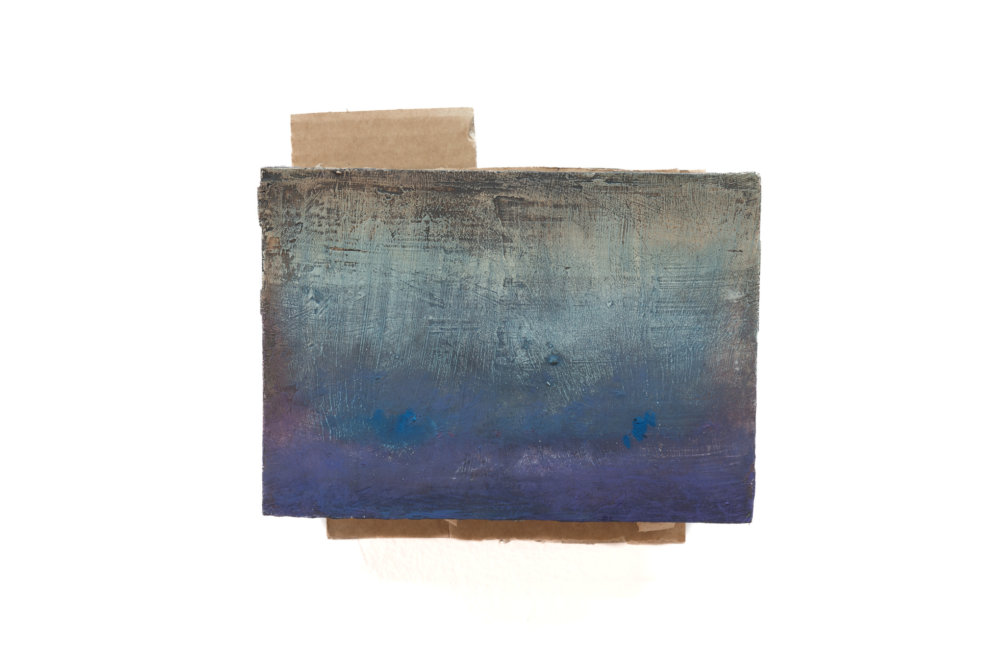 Paisatge, 2018, oli sobre cartró, 18 × 18 × 13 cm
