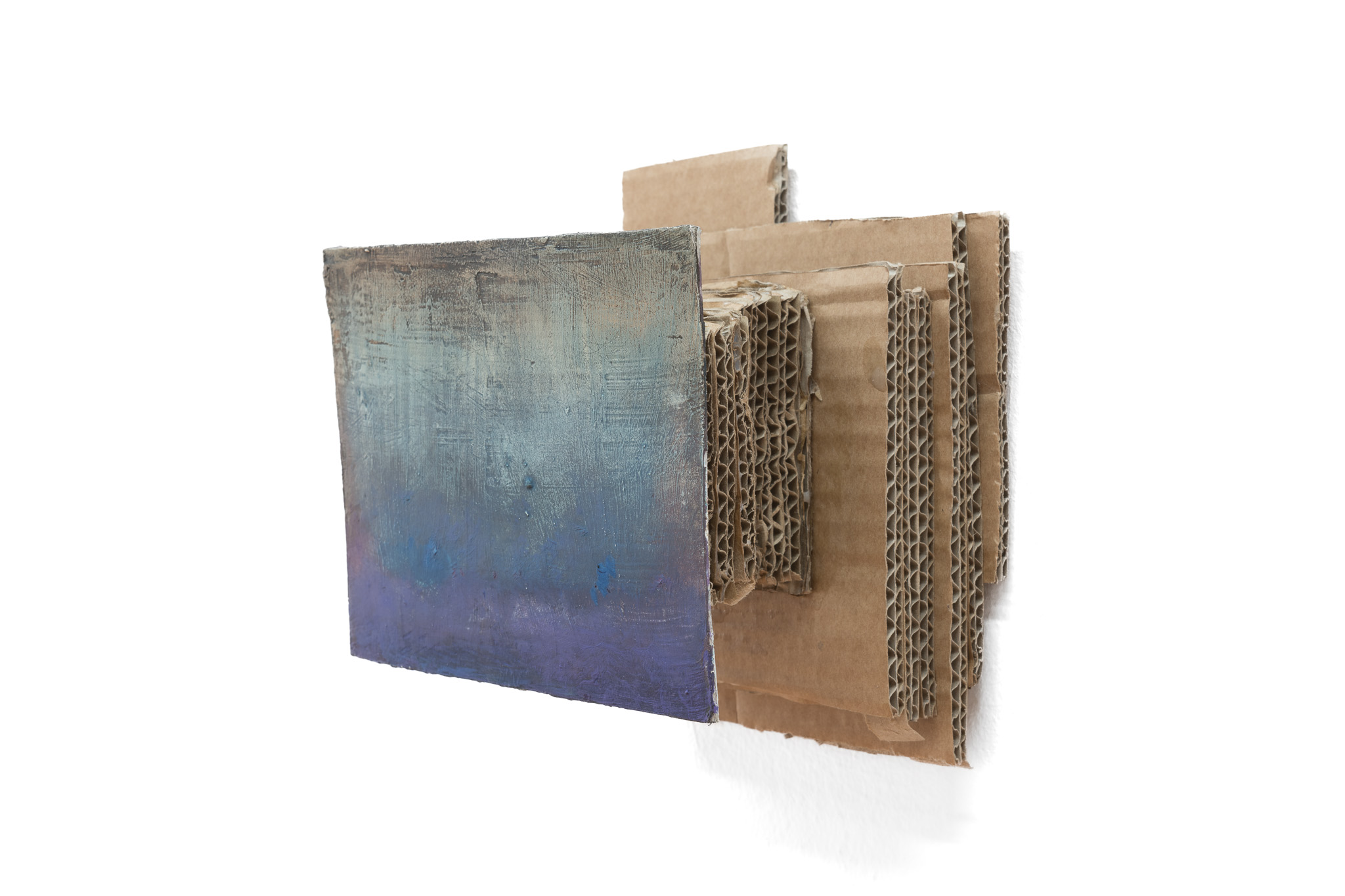 Paisatge, 2018, oli sobre cartró, 18 × 18 × 13 cm