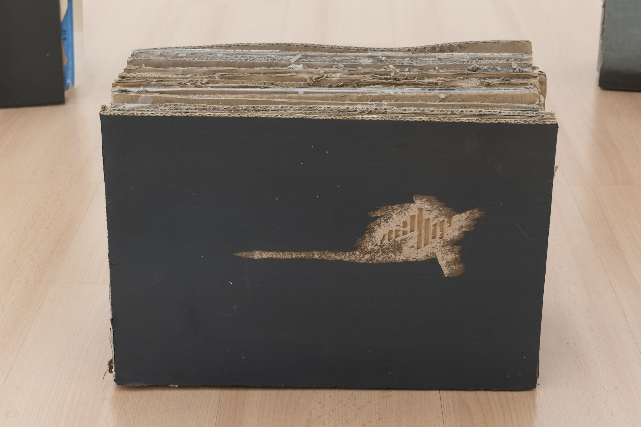 Concetti spaziali, 2020, oli sobre cartró, diferents mides