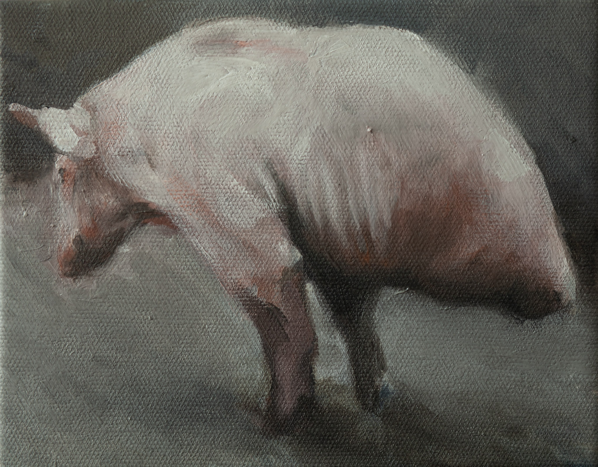 Jamón, 2015, óleo sobre lienzo, 19 × 24 cm