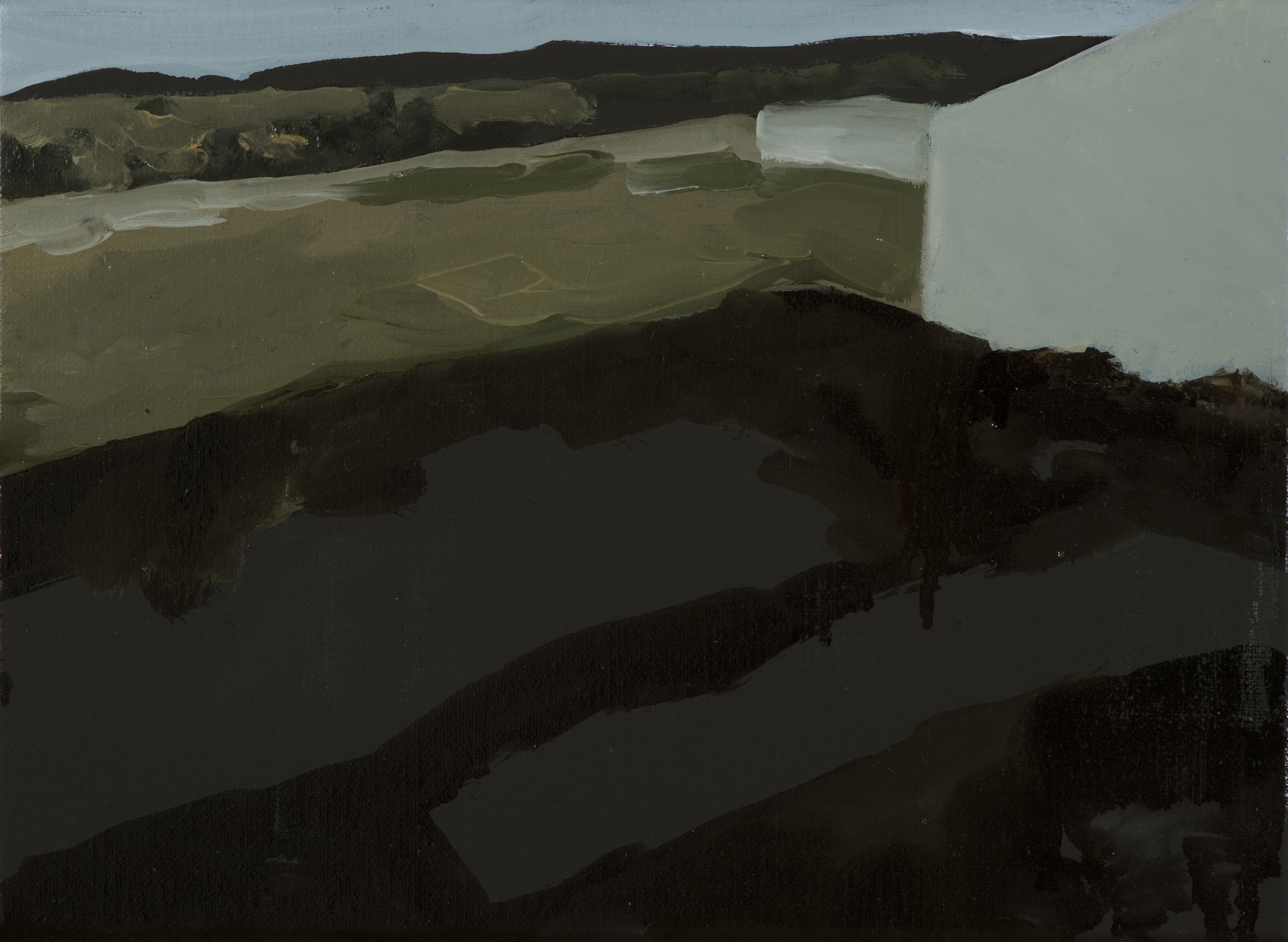 Saceruela, Ciudad Real, 2016, oil on canvas, 24 × 33 cm