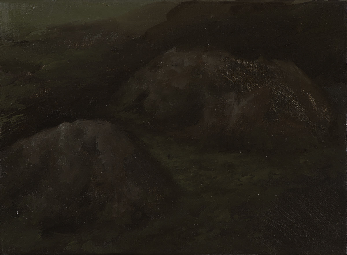 Tumulus (Nocturne), 2016, oil on canvas, 24 × 33 cm