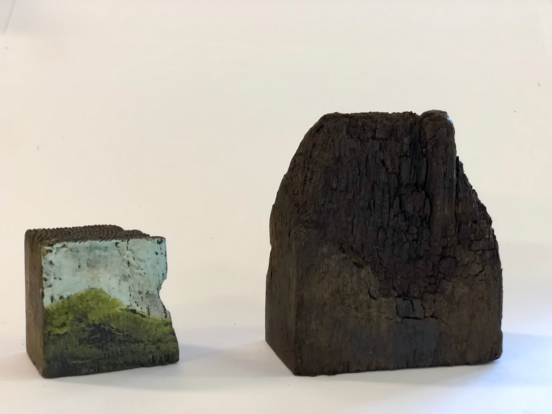 Portable landscapes, oil on wood, variable dates and dimensions