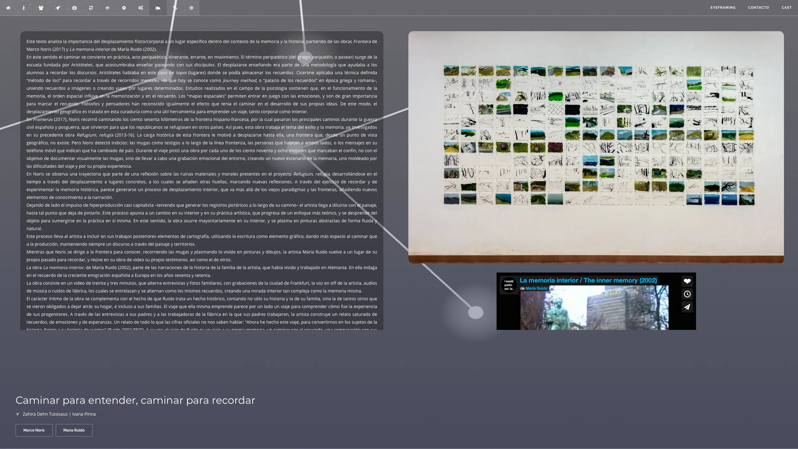 Caminar per entendre, caminar per recordar a <eye-framing=OM7>